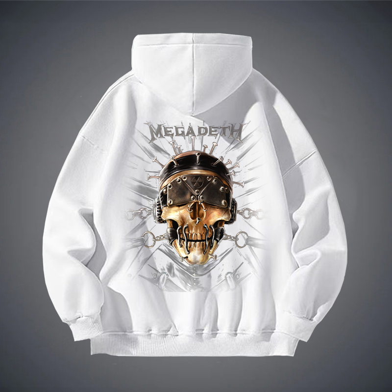 MEGA DEATH RIVET SKULL HOODIES