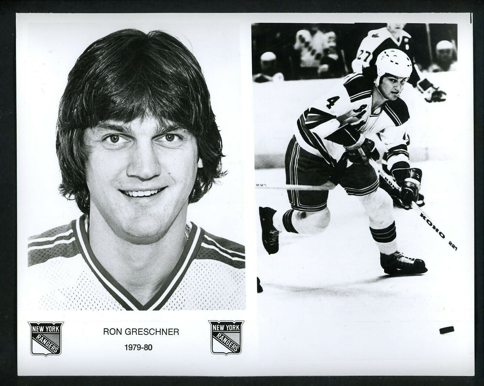 Ron Greschner New York Rangers team issued 1979 Press Photo Poster painting