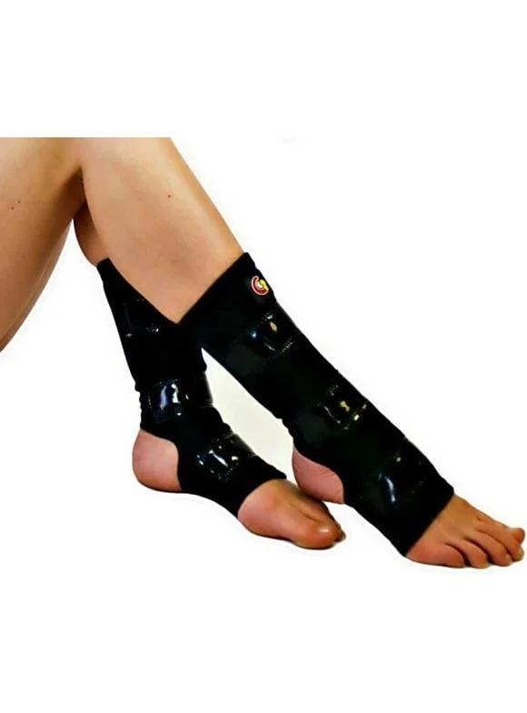 pornhint Pornhint Large Black Mighty Grip Pole Dancing Ankle Protectors with Tack Strips for Gripping the Pole (1 pair)