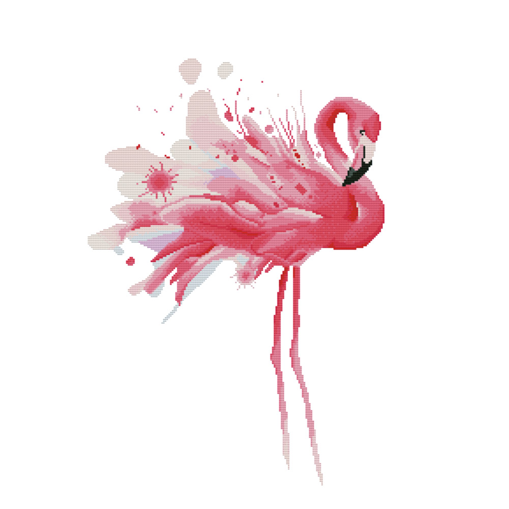 

Flamingo - 11CT Stamped Cross Stitch - 51*74CM, 501 Original