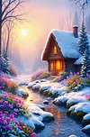 Luxury AB Velvet Diamond Painting Kit - Landscape