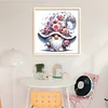 (US Only)Gnome Printed Cross Stitch Kit 40x40cm DIY 11CT Thread Art Needlework Home Decor