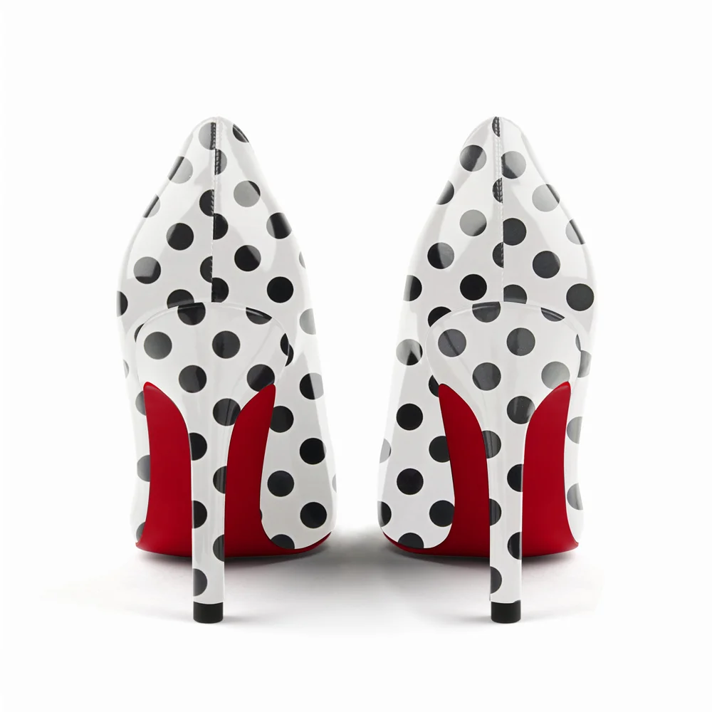 90mm Women's Middle Heels Pointed Toe Red Bottom Suede Pumps-MERUMOTE