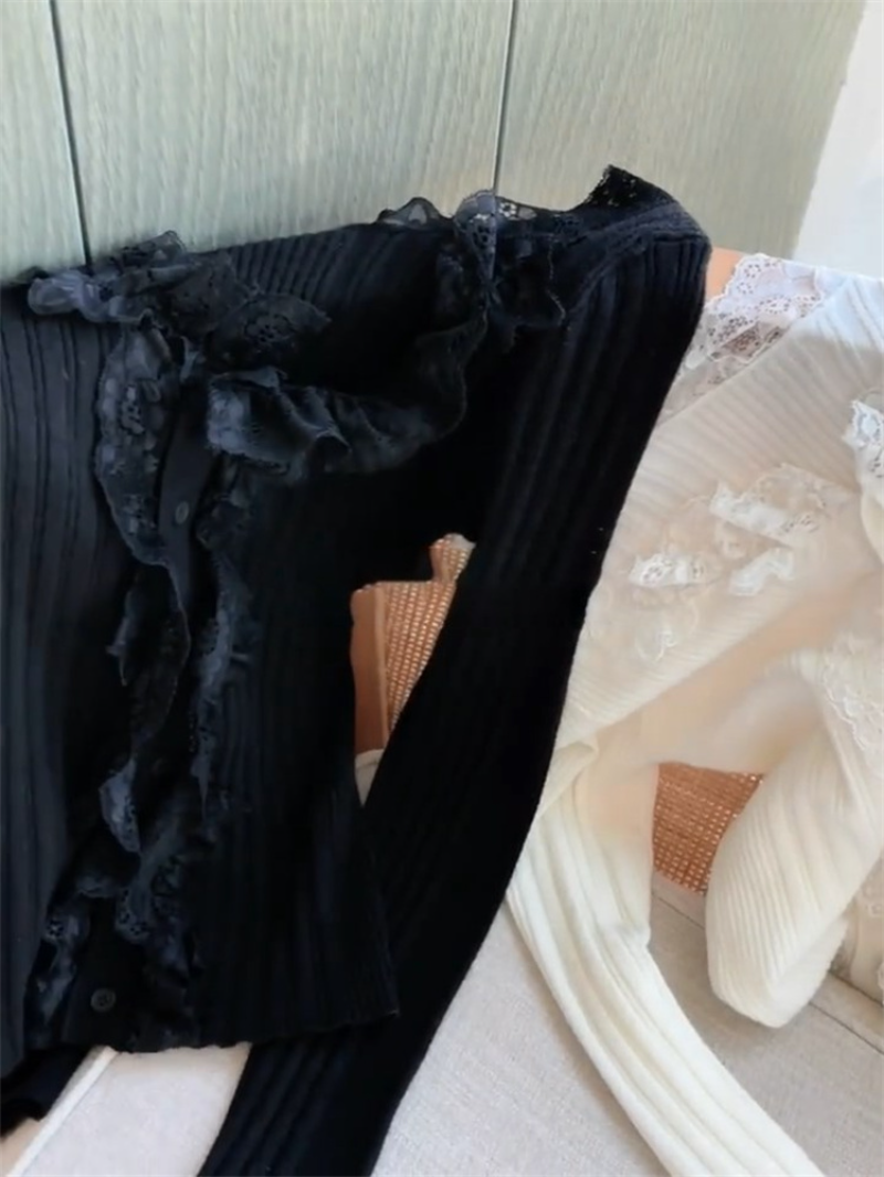 Sdrawing Korean Fashion Cardigan Sweat Women Knit Long Sleeve Top Sweet Cute Shirt Knitwears Youth Clothing 2023 New