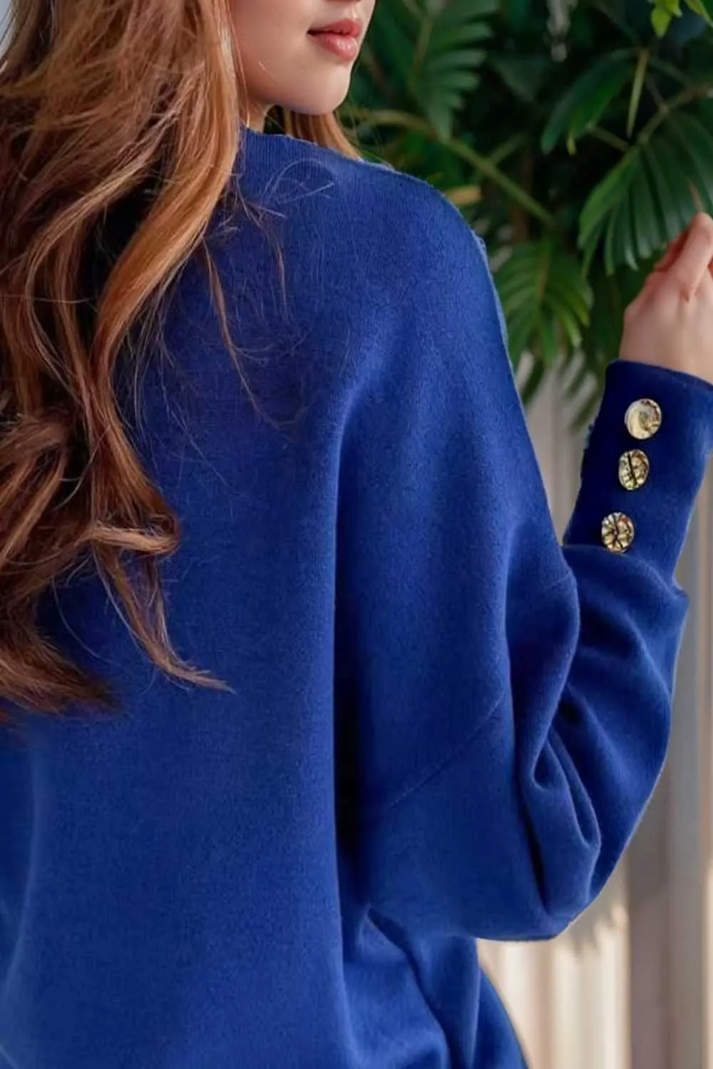 women s sweaters solid v neck long sleeve button sweater