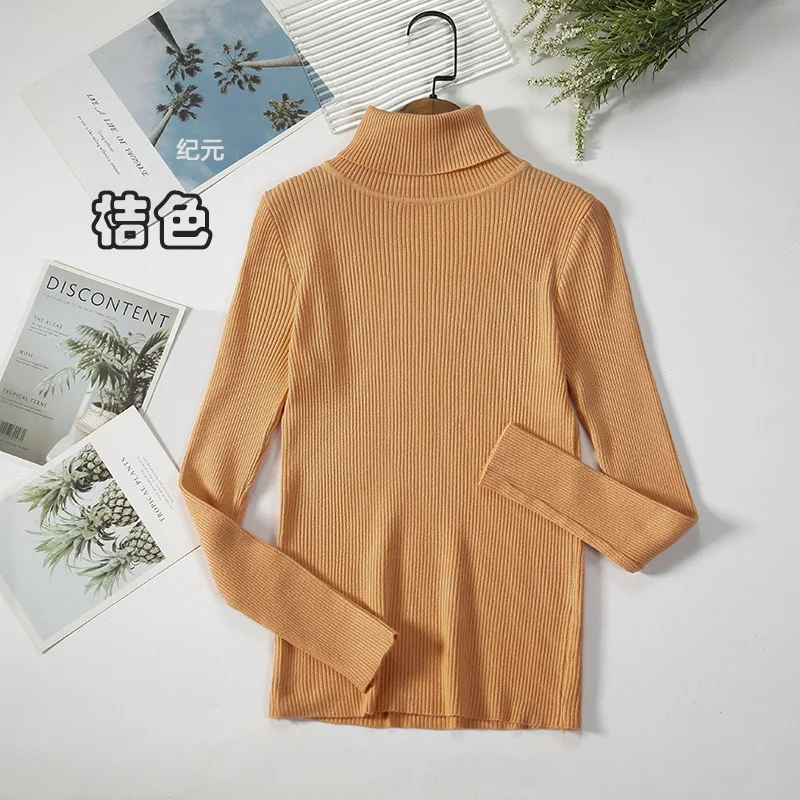 Uveng Uveng Sweater Woman With Bottom Shirt Autumn And Winter New Long Sleeves To Keep Warm Body Solid Color Knitted Shirt