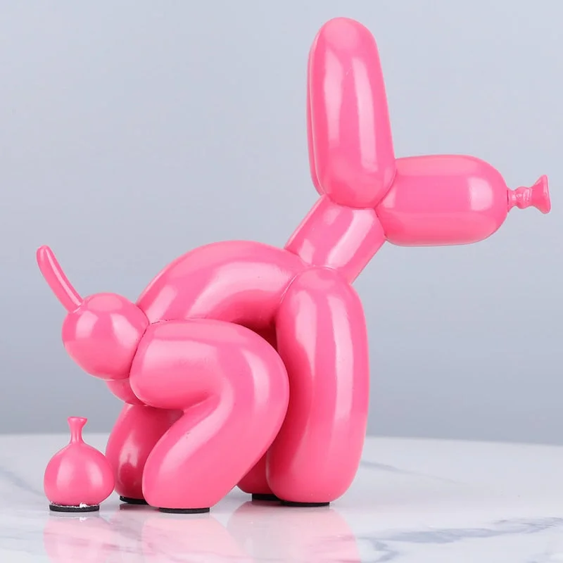 Creative Poop Balloon Dog Statue Home Decoration Modern nordic Cute Animal Resin Art Sculpture Crafts Desktop Decors Ornaments