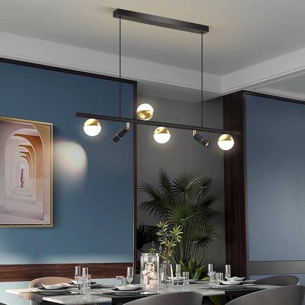 Linear LED Modern Chandelier Pendant Light Hanging Lamp Island Lights