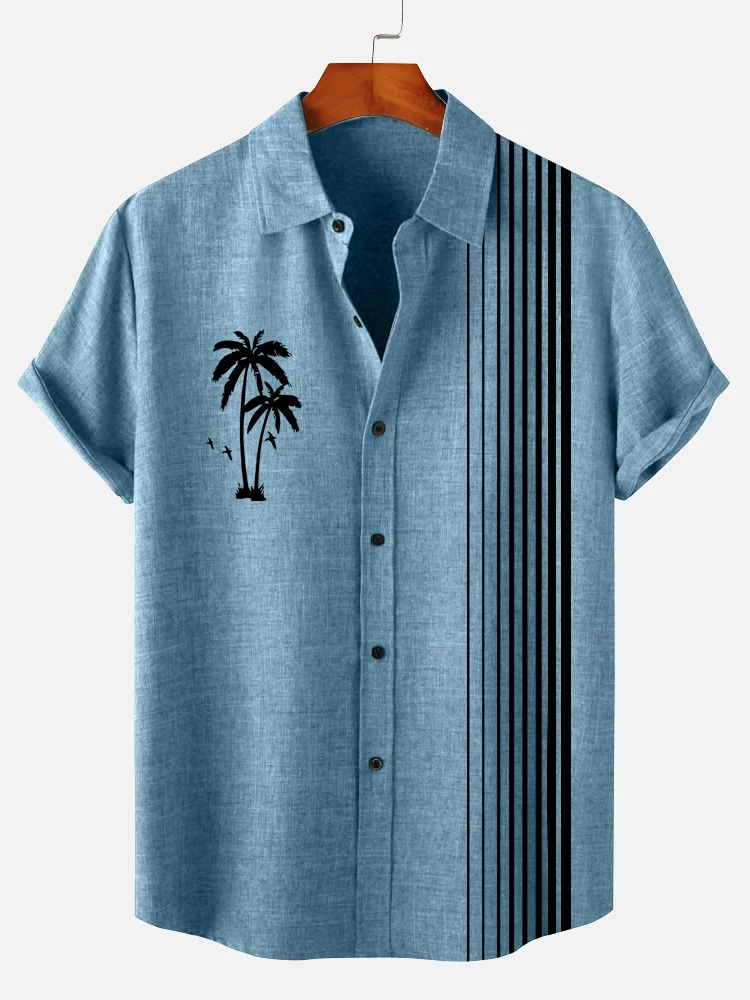 Suitmens Men's Vintage Hawaiian Short Sleeve Shirt 003