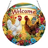 Diamond Painting Double-Sided Farm Chicken Diamond Art Pendant