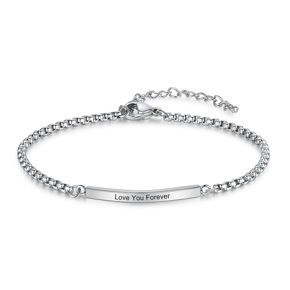 Personalisierter Armband Text Silber Kettenmachen