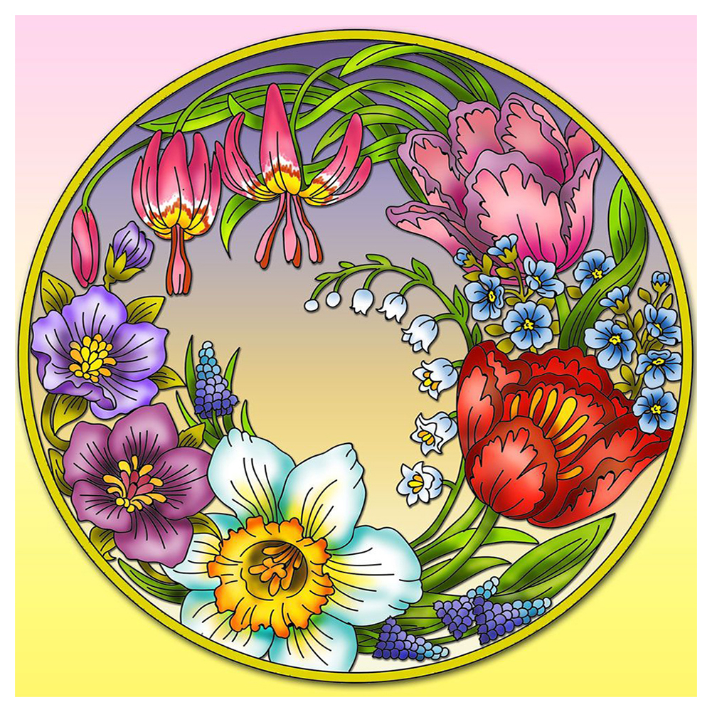 

Flower - Round Drill Diamond Painting - 30*30CM, 501 Original