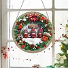 2D Flat DIY Xmas Wreath Diamond Art Pendant Double-Sided Diamond Painting Set