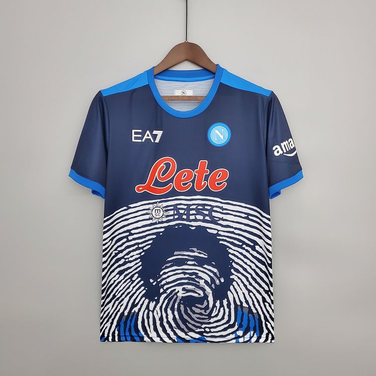 SSC Neapel Maradona Gedenkausgabe Trikot - Blau ( Aufdruck Dein Name )