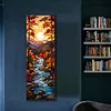5D DIY Full Round Stained Glass Partial AB Diamond Painting Girl Beast 35x35cm (B)