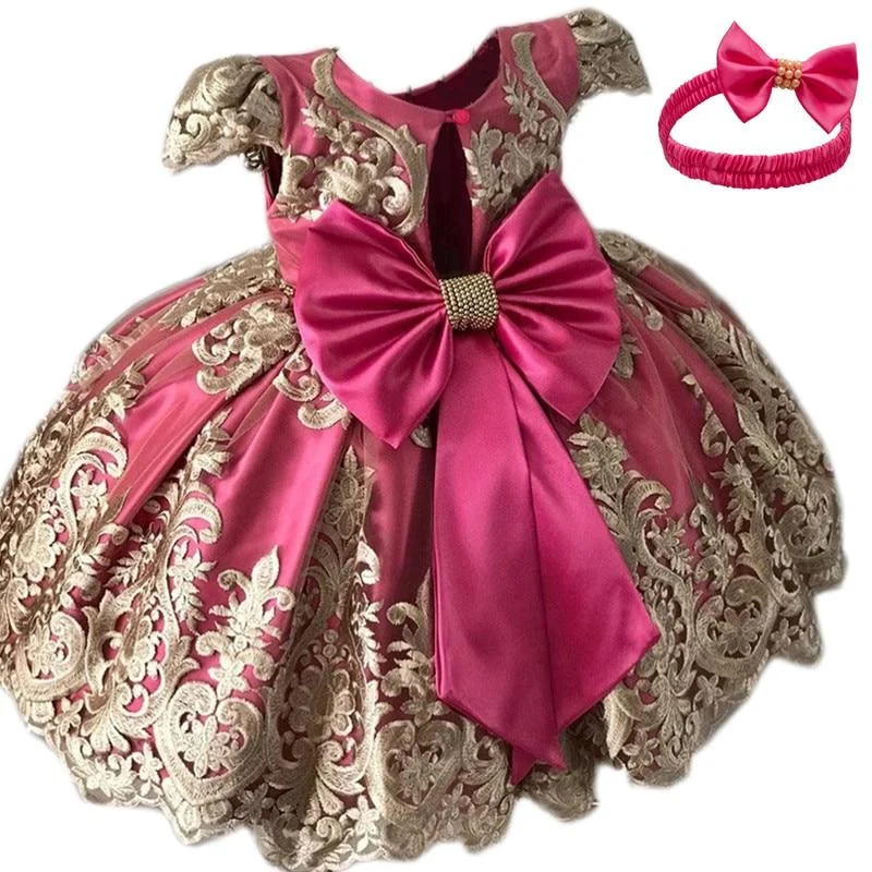 Baby Girl Dress 1 Year Birthday 3 6 9 12 18 24 Months Toddler Girl Clothes Lace Christening Gown Princess Infant Party Dresses