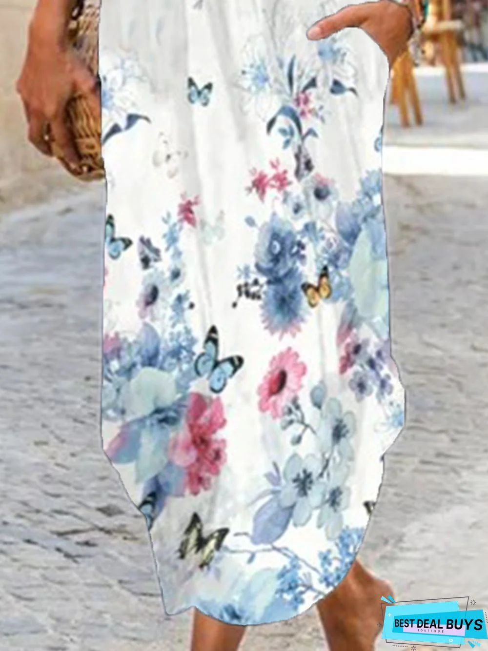 New Women Chic Plus Size Vintage Boho Short Sleeve Casual Knitting Dress