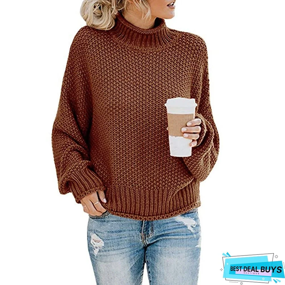 Autumn and Winter New Knitwear Women's Turtleneck Pullover