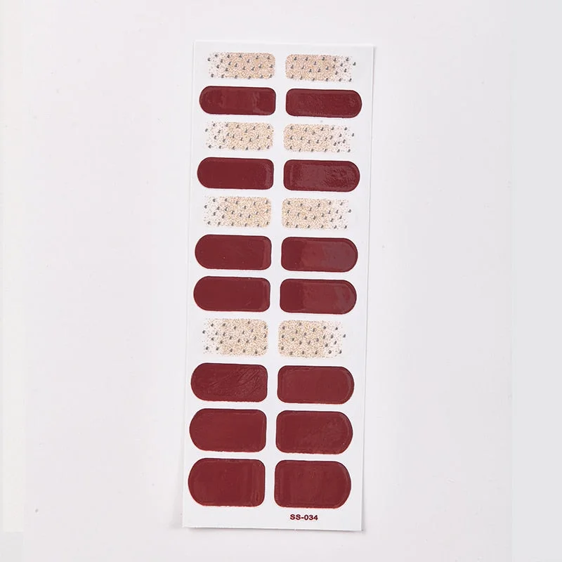 New Year Snow Flakes Nail Polish Sticker DIY Designer Nail Decor Sticker Nail Art Decoration Christmas Nail Sticker Set for Her