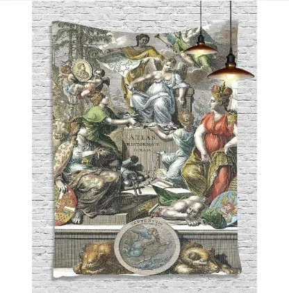 World Map 3D Print Polyester Geometric Wall Hanging Tapestry Decor Oil Painting Beach Towel Sleeping Pad Yoga Blanket Mat