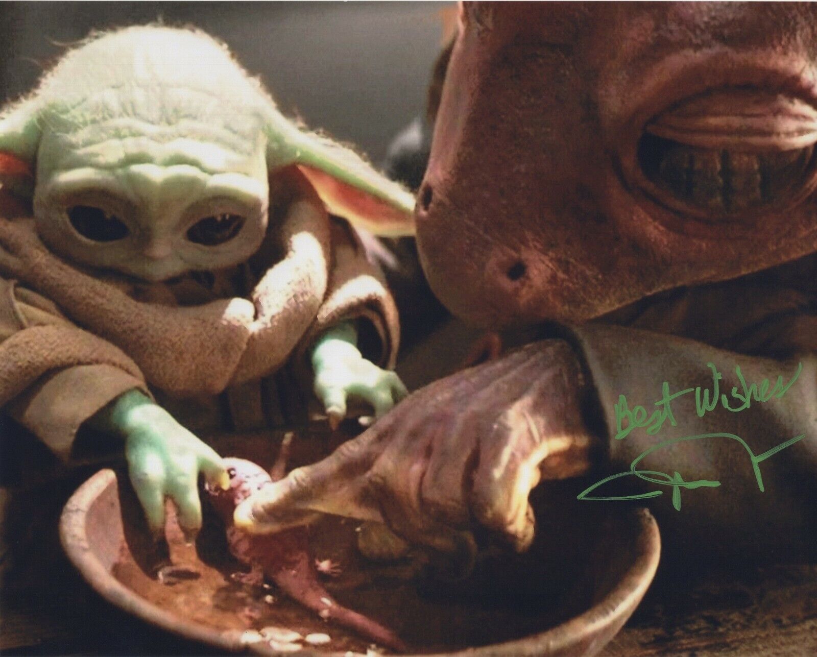 JOHN ROSENGRANT SIGNED AUTOGRAPH BABY YODA STAR WARS MANDALORIAN 8X10 Photo Poster painting #8