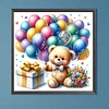 (40*40cm)Bear - Round Partial AB Drill Diamond Painting