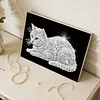 DIY Pearl Painting Cat for Home Wall Decor with Frame(20x30cm)