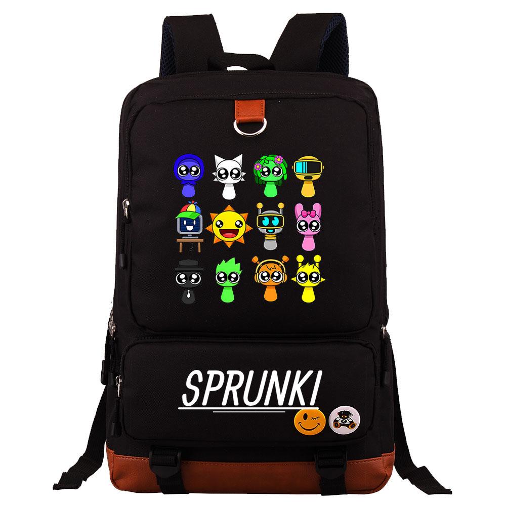 Mayoulove Sprunki Backpack Lightweight Design with Multiple Pockets for School and Travel-Mayoulove
