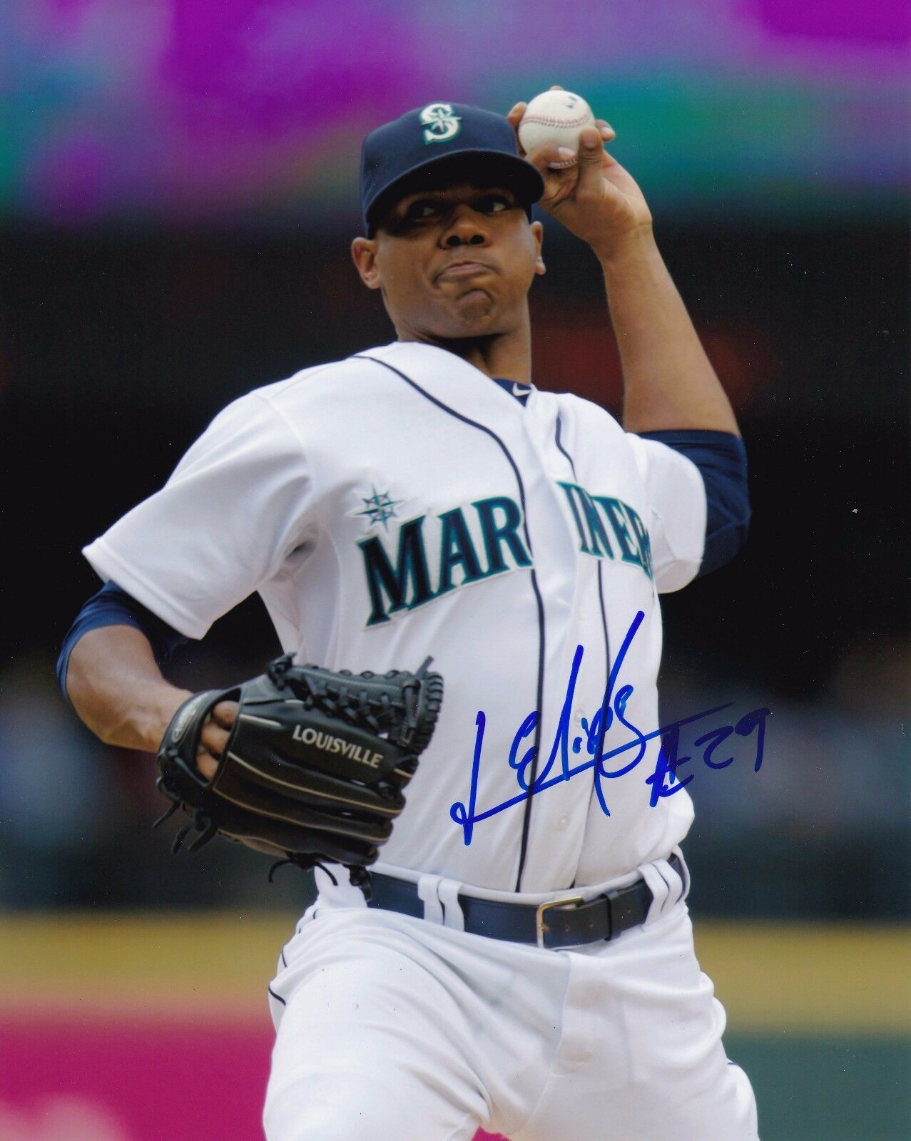 Roenis Elias autographed 8x10 Seattle Mariners#S716