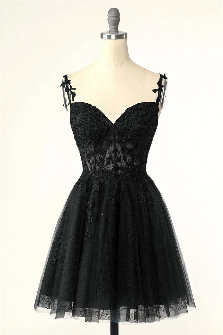 Miabel Chic Sweetheart Embroidery Short Mini Homecoming Dress