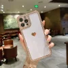 2023 Luxury Diamond Electroplating Love Heart Protective Case For iPhone