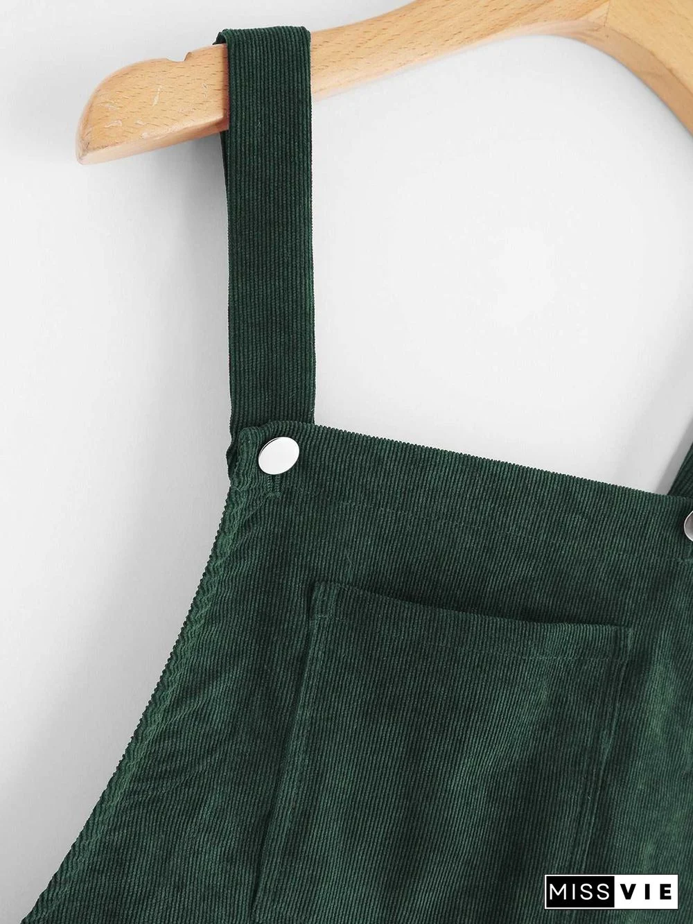 Casual Corduroy Overall Mini Dress Cord Jumper