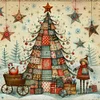 (Multi-Style) Christmas Tree-11CT Stamped Cross Stitch 50*50cm/19.69*19.69in