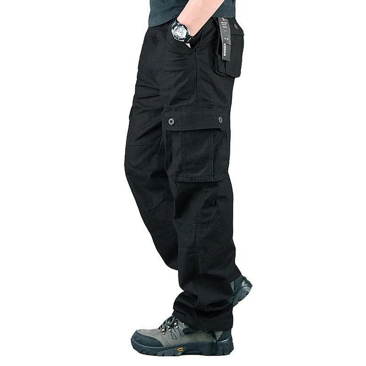 Fashion Utility Pockets Solid Color Cargo Pants