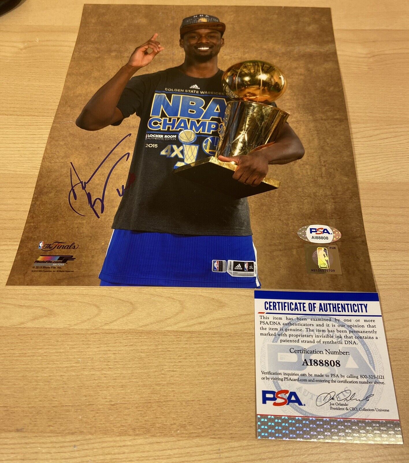 Harrison Barnes Kings Warriors Curry Autographed Signed 8X10 Photo Poster painting PSA/DNA COA