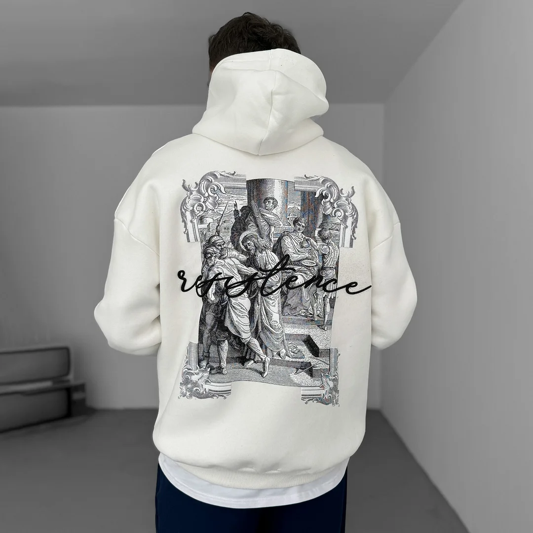 Casual Painting Print Oversized Hoodie