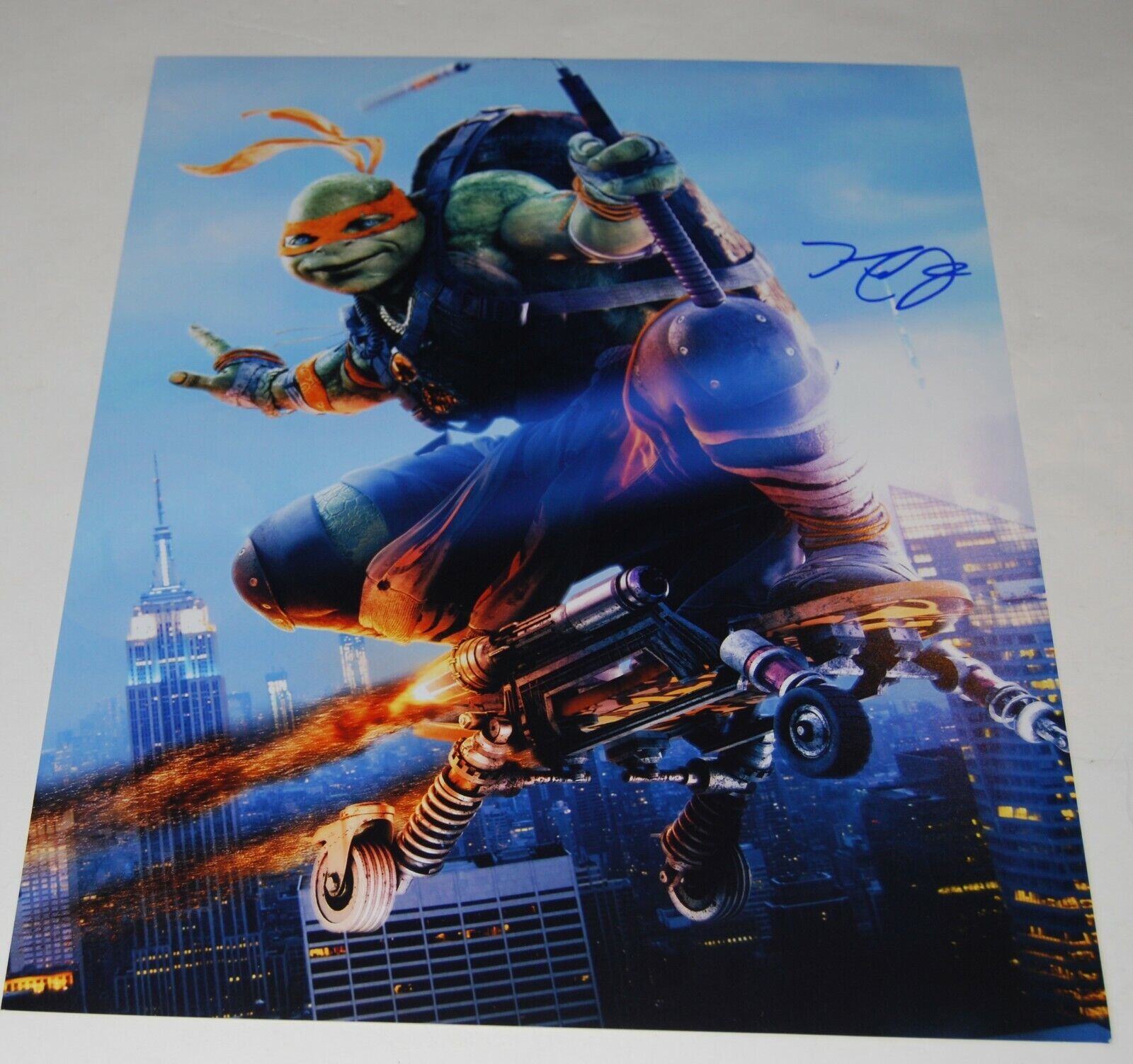 NOEL FISHER signed (TEENAGE MUTANT NINJA TURTLES) 11X14 *Michelangelo* W/COA #1