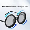 9-speed Rotating Adjustable Brightness Dimming Sunglasses Double Polarized Anti-glare Fishing Glasses Sunglasses