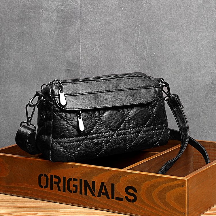 Artwishers Vintage Double Layer Crossbody Bag