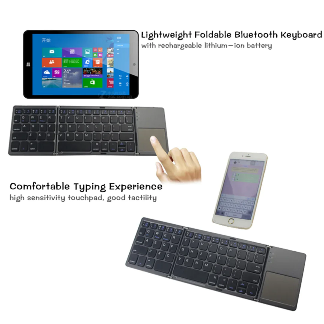 Folding Touch Bluetooth Keyboard