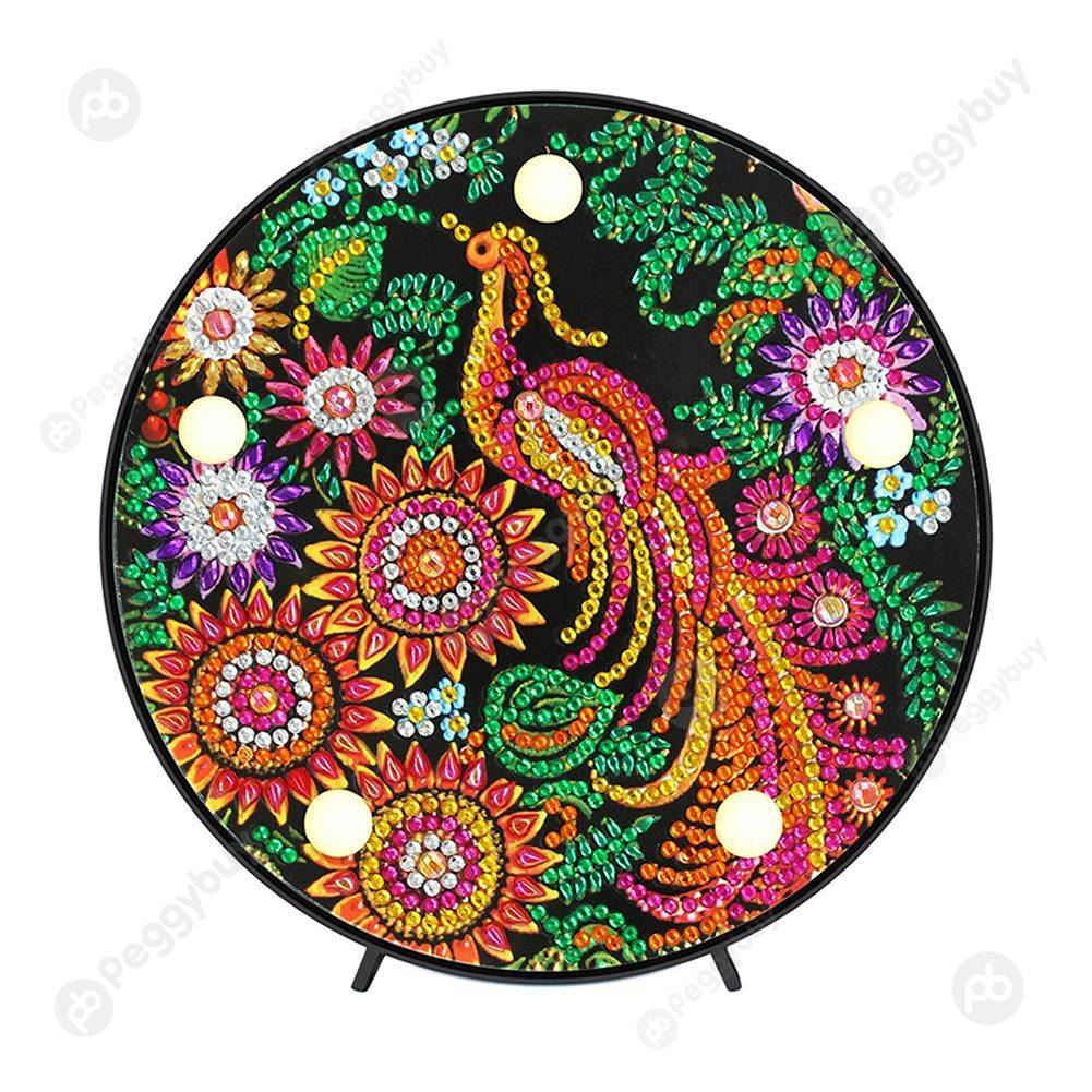 

Peacock-DIY Creative Diamond LED Lamp, 501 Original
