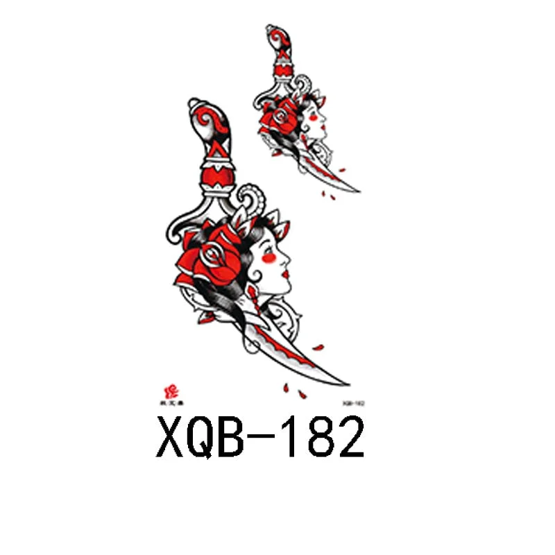 Small full arm waterproof tattoo stickers fierce wolf head animal arm lasting European and American tattoo stickers