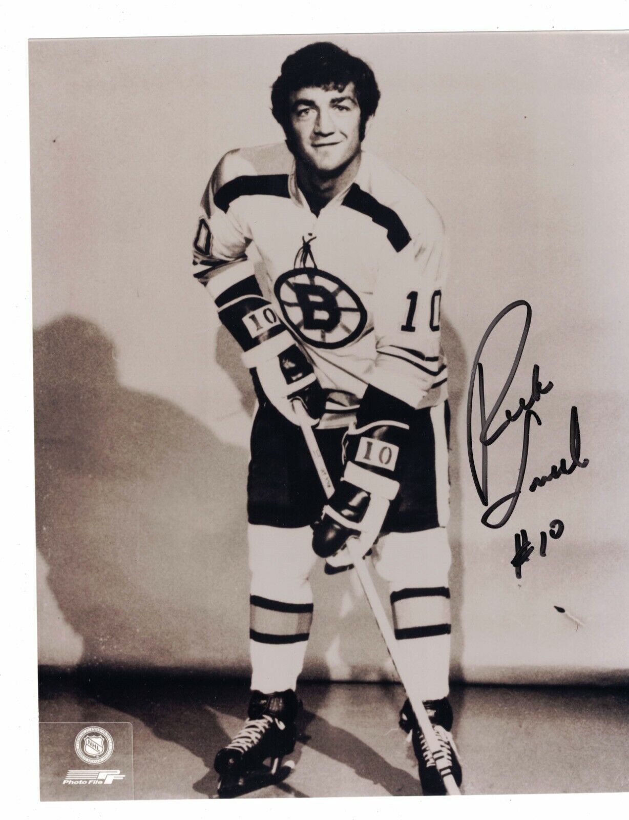 Rick Smith Boston Bruins Signed 8 x 10