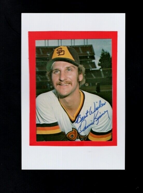 1978-80 DENNIS KINNEY-SAN DIEGO PADRES AUTOGRAPHED 4X6 COLOR Photo Poster painting