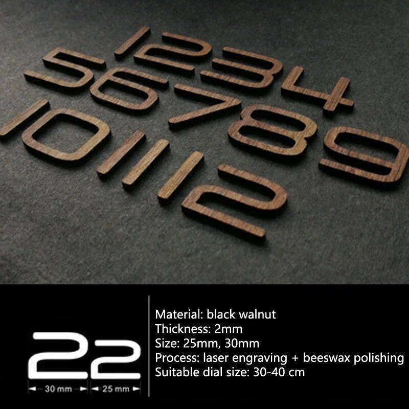 Solid Wood Wall Clock Parts Classic Wooden DIY Home Decor Clock Repair Accessories Clocks Numbers & Point Repair Essential Tools