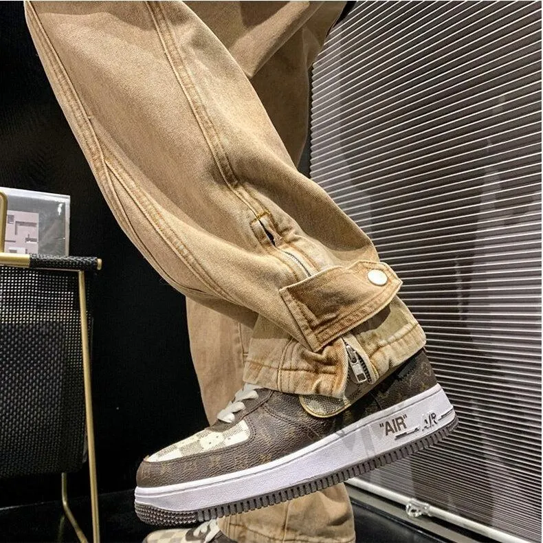 Brownm Leg Baggy Jeans