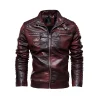 💥 2025 New Arrivals! Men's Leather Motorcycle Jacket with Full Zip Closure - Suitable for Motorcycle Riding, Casual