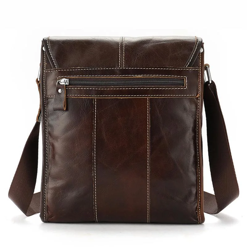 Fashion Vintage Messenger Bags Durable Leather Shoulder Bags