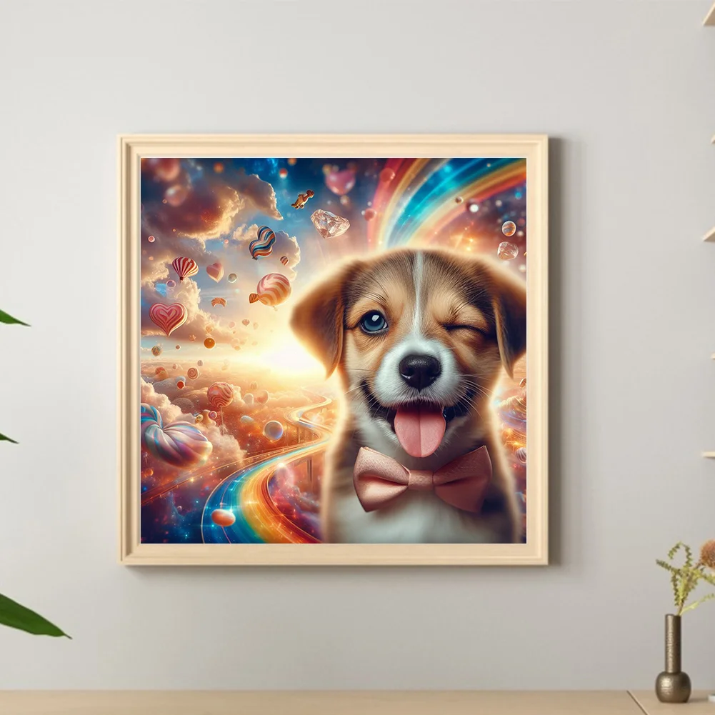 Full Round Diamond Painting 30*30cm - Naughty Dog