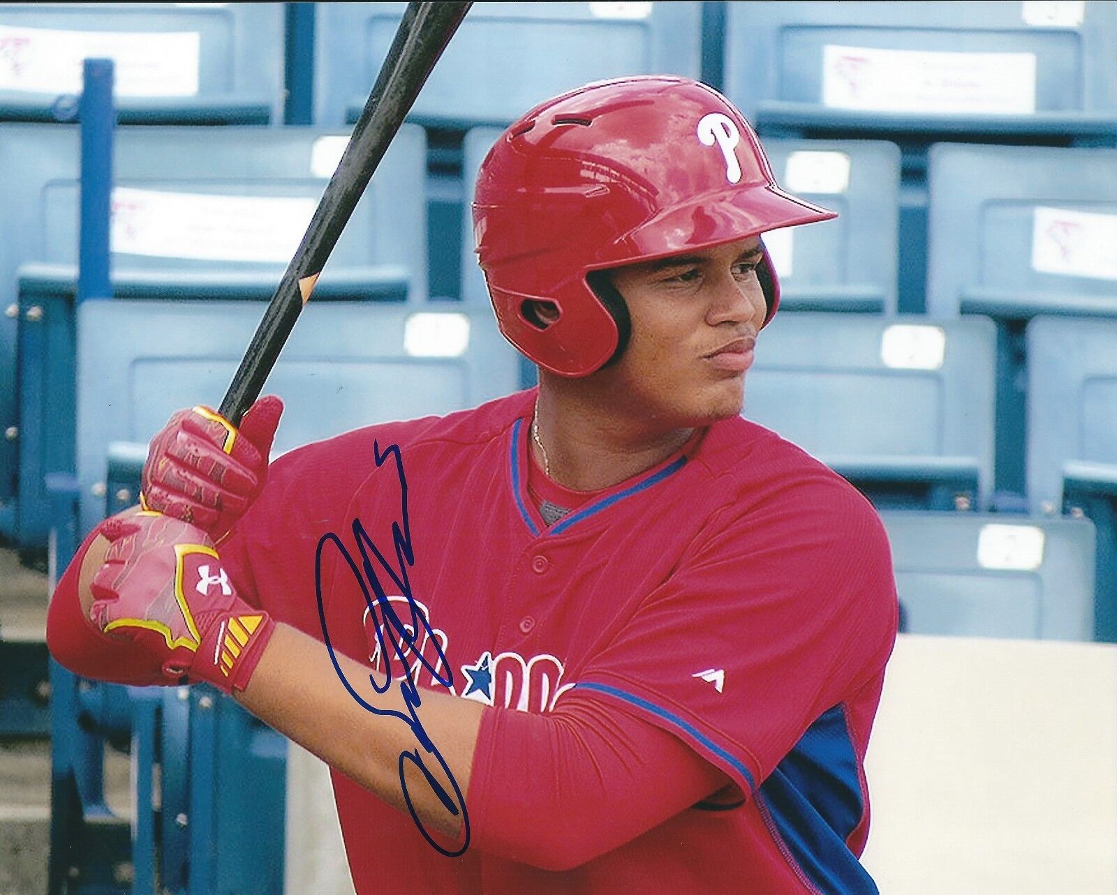 Signed 8x10 JHAILYN ORTIZ Philadelphia Phillies Autographed Photo Poster painting - COA